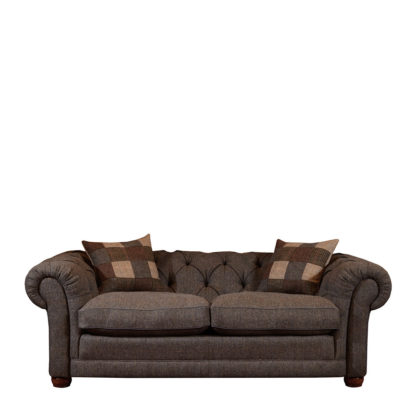 An Image of Harris Tweed Castlebay Midi Chesterfield Sofa