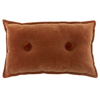 An Image of Rust Button Cushion