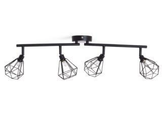 An Image of Habitat Kanso 4 Light Spotlight - Black