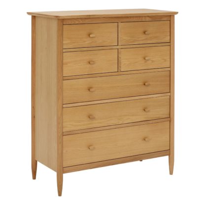 af990ea007648c9b2b3f7cba36dfb4f72c0d90362703143899d915797f7f4982.jpg An Image of Ercol Teramo 7 Drawer Tall Wide Chest, Oak