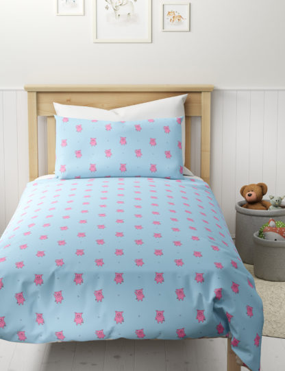 An Image of M&S Cotton Mix Percy Pig™ Bedding Set