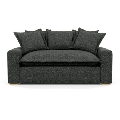 An Image of Heal's Brompton 2 Seater Sofa Brecon Charcoal Black Feet