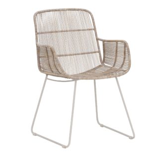 An Image of Palma Garden Dining Chair, Linen