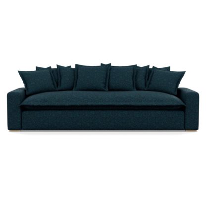 An Image of Heal's Brompton 5 Seater Sofa Brecon Charcoal Black Feet