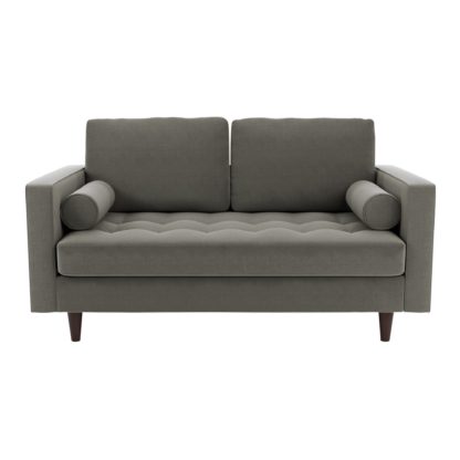 An Image of Zoe Velvet 2 Seater Sofa Luxe Navy