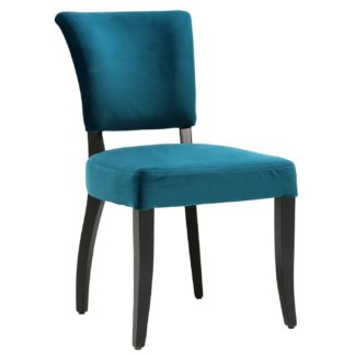 An Image of Timothy Oulton Mimi Velvet Dining Chair, Teal