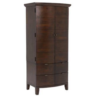 An Image of Navajos Reclaimed Wood Small Wardrobe, Chestnut