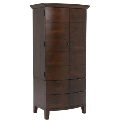 An Image of Navajos Reclaimed Wood Small Wardrobe, Chestnut