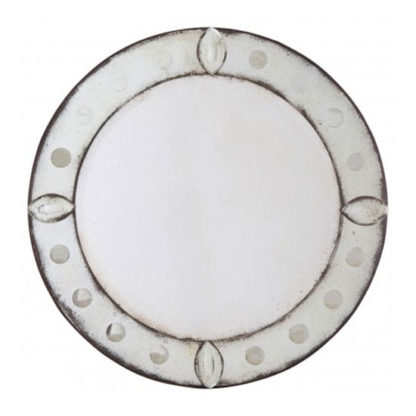b7bf3542ebda9624c285cade4b8694ea2b30cfb2952c6cd65df37070df44c308.jpg An Image of Raze Round Bubble Effect Wall Mirror In Antique Silver Frame