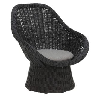 An Image of Santorini Garden Lounge Chair, Lava and Dove Linen