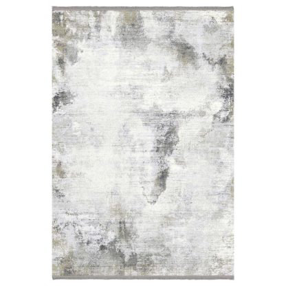 An Image of Metallic Impression Rug, Blue