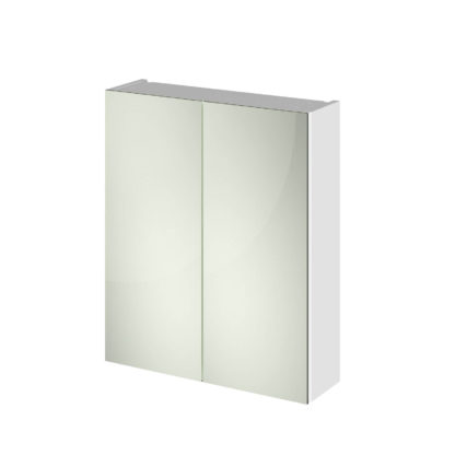 An Image of Balterley Bianca 600mmmm Mirror Cabinet - Gloss White