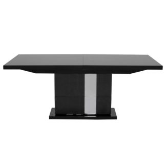 An Image of Carvelle Extending Dining Table, Dark Velvet Birch