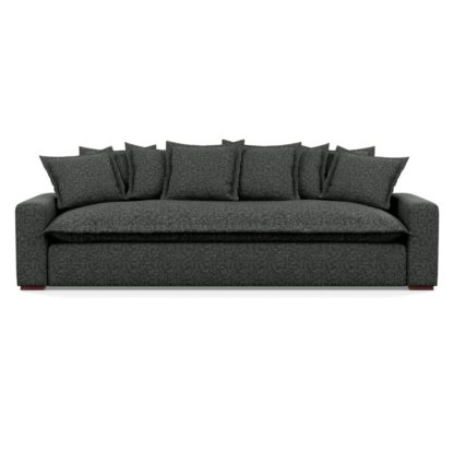 An Image of Heal's Brompton 5 Seater Sofa Brecon Charcoal Black Feet