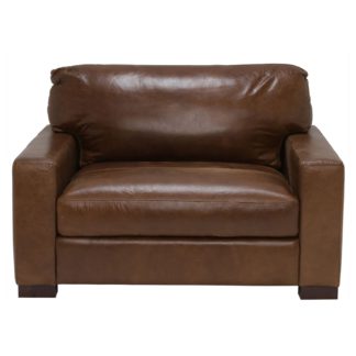 An Image of Lorenza Leather Maxi Chair, Fibre Seats