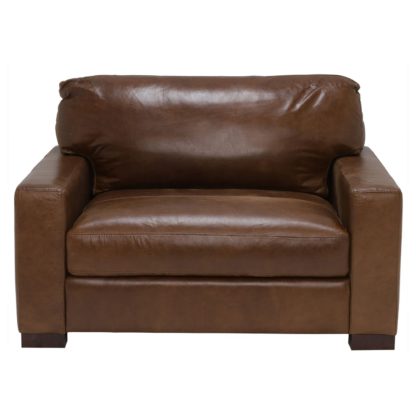 An Image of Lorenza Leather Maxi Chair, Fibre Seats