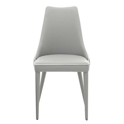 An Image of Clara Eco Leather Dining Chair, Grey