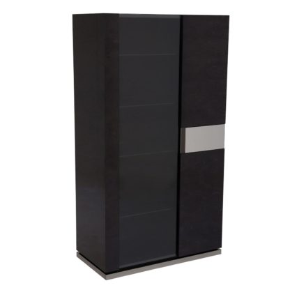 An Image of Carvelle 2 Door Cabinet, Dark Velvet Birch