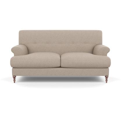 An Image of SCP Oscar 2 Seater Informal Sofa Capelo Linen-Cotton Ink Spot Walnut Feet