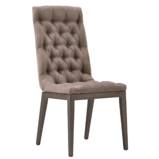 An Image of Vinci Capitonne High Back Chair, Scarlet Light Taupe