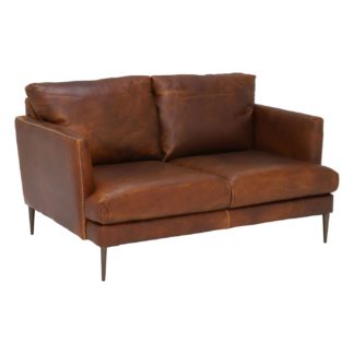 An Image of New Acacia Leather Loveseat