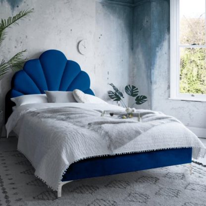 c6178c7ffb9028719e0f2381913e72a24b032f4682e98d892c898fcaf6d6d5a1.jpg An Image of Hartington Plush Velvet Super King Size Bed In Blue