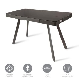An Image of Koble Silas Charcoal Smart Desk Charcoal