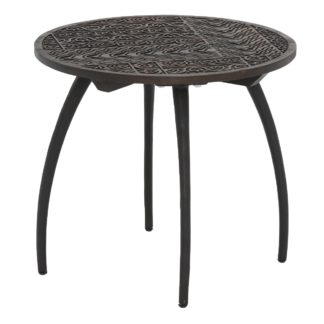 An Image of Inca Mango Wood Side Table in Ebony Finish