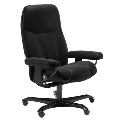 An Image of Stressless Consul Office Chair, Batick Black