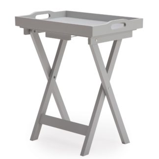 An Image of Edgar Butlers Tray Table - Dove Grey Grey
