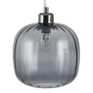 An Image of Glass Oval Pendant, Grey