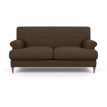 An Image of SCP Oscar 2 Seater Informal Sofa Capelo Linen-Cotton Ink Spot Walnut Feet