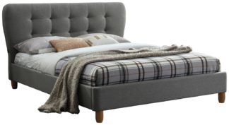 An Image of Birlea Stockholm Double Bed Frame - Grey