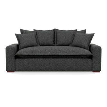 An Image of Heal's Brompton 3 Seater Sofa Brecon Charcoal Black Feet