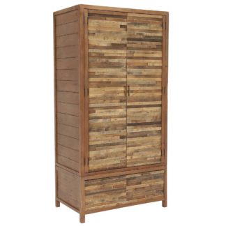 An Image of Charlie Reclaimed Wood 2 Door Wardrobe