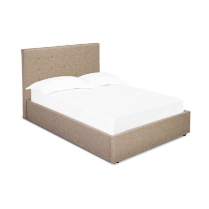 cd45629a08791c14639512f59c7d816b4945693a210545df42afeab3484df647.jpg An Image of Lucca Linen Fabric King Size Bed In Beige