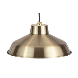 An Image of Retro Metal Easy Fit Pendant Shade - Brass