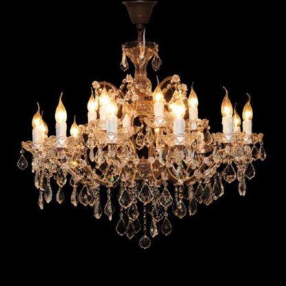 An Image of Timothy Oulton Crystal Small Chandelier, Antique Rust