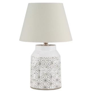 An Image of Ceramic Star Table Lamp, White