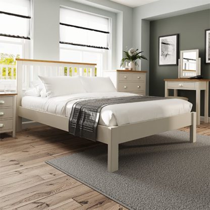 d0e5d65563baf479c947823c5673d6e5cd0419d275e476fea3278db13670eef5.jpg An Image of Rosemont Wooden King Size Bed In Dove Grey