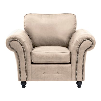 An Image of Oakland Faux Leather Armchair Black