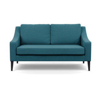 An Image of Heal's Richmond 2 Seater Sofa Brushed Cotton Cadet Black Feet