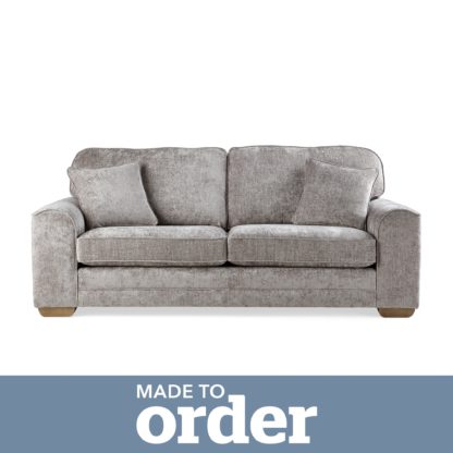 An Image of Morello 3 Seater Sofa Luxury Chenille Premium Chenille Rosewood