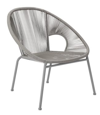 An Image of Argos Home Nordic Spring Garden Chair - Grey