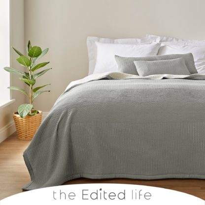 An Image of Silas 100% Organic Cotton Throw Light Grey