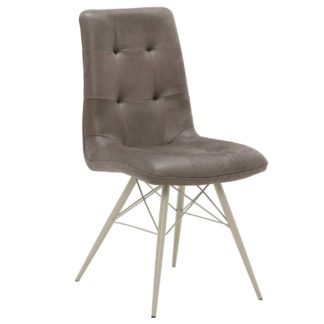 An Image of Hix Upholstered Dining Chair, Grey