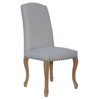 An Image of Nepean Fabric Luxury Dining Chair In Natural