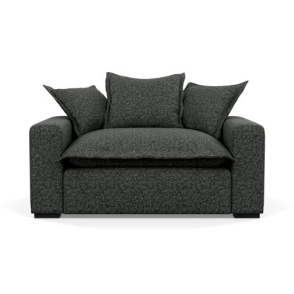 An Image of Heal's Brompton Loveseat Brecon Charcoal Black Feet