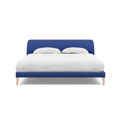 An Image of Heal's Wallis Bedstead Super King Brushed Cotton Cadet Black