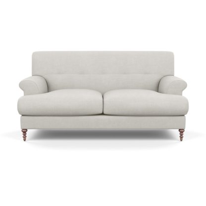 An Image of SCP Oscar 2 Seater Informal Sofa Capelo Linen-Cotton Ink Spot Walnut Feet